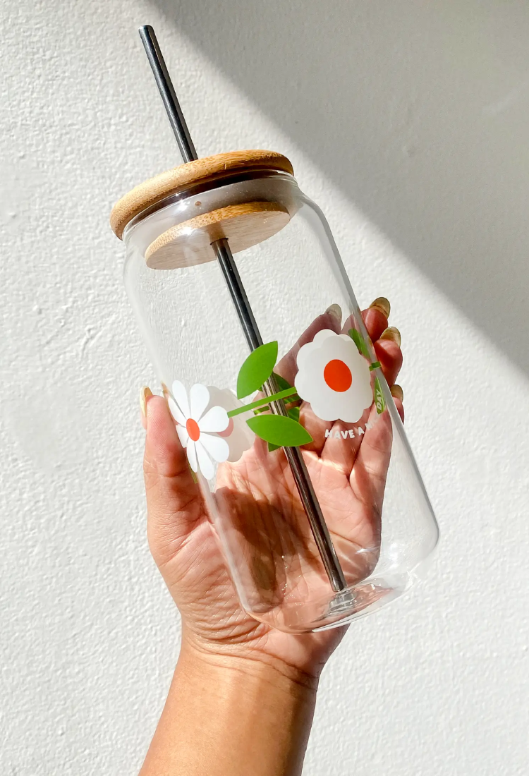 Growth Flower Glass Cup