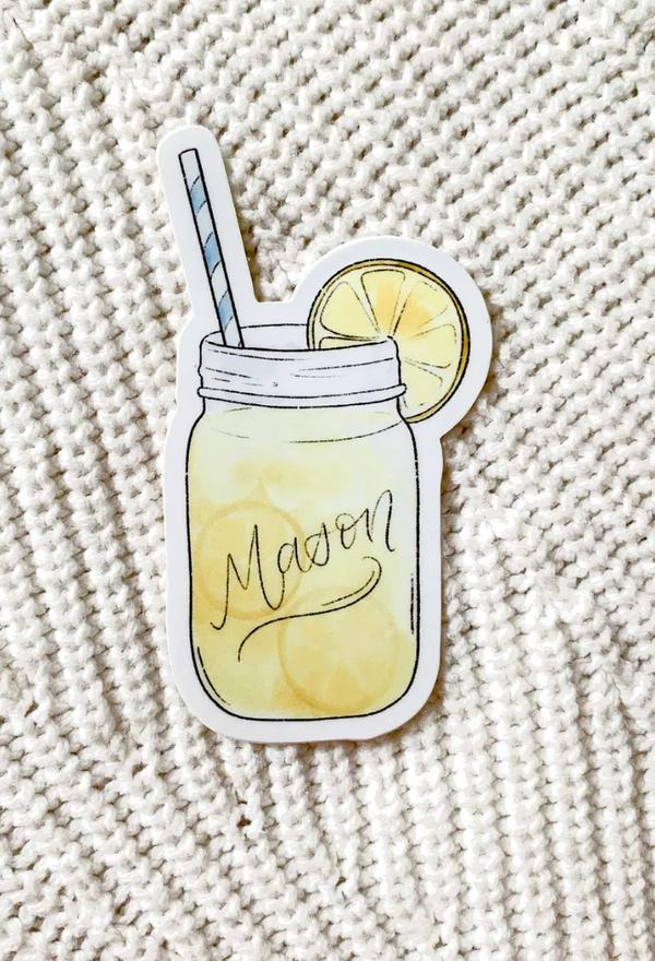 Lemonade Mason Jar Sticker
