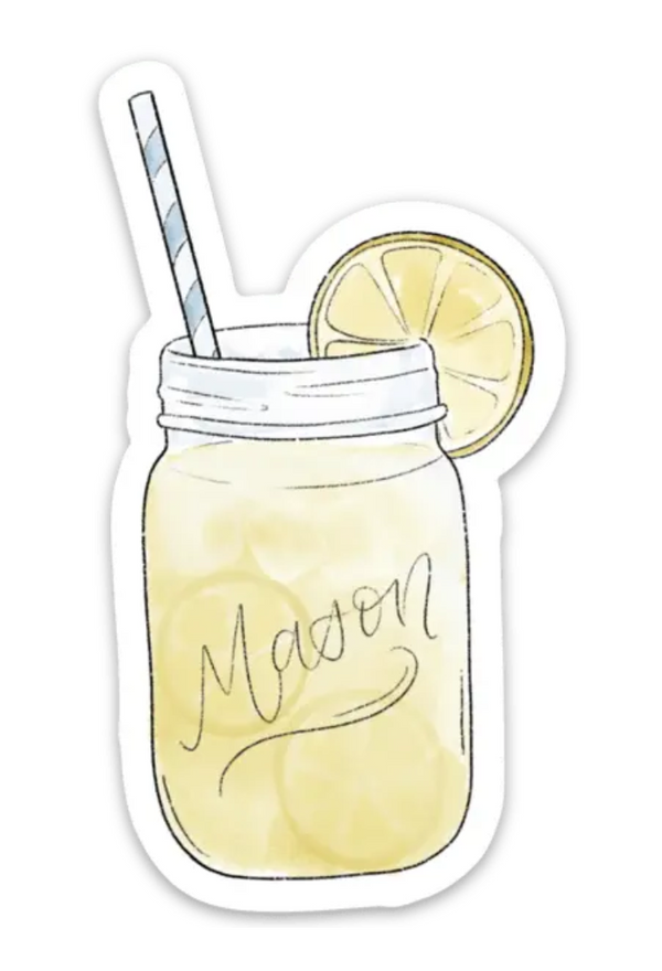 Lemonade Mason Jar Sticker