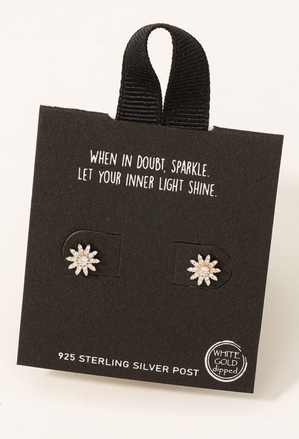 Silver Flower Stud Earrings
