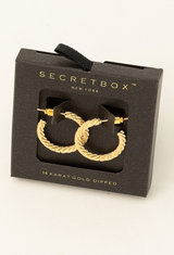 Gold Dipped Twist Hoops