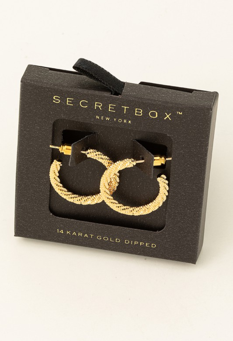Gold Dipped Twist Hoops
