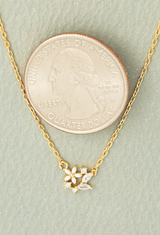 Flower Rhinestone Necklace