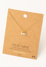 Marquise Gold Charm Pendant Necklace